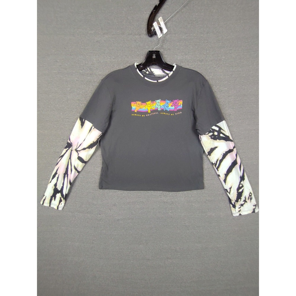 Grateful Dead Shirt Womens Small Tie Dye Long Sleeve Graphic Bears Kindness Band